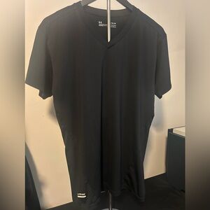 3 of Men's Black V-Neck Shirt under armor heat gear compression tops